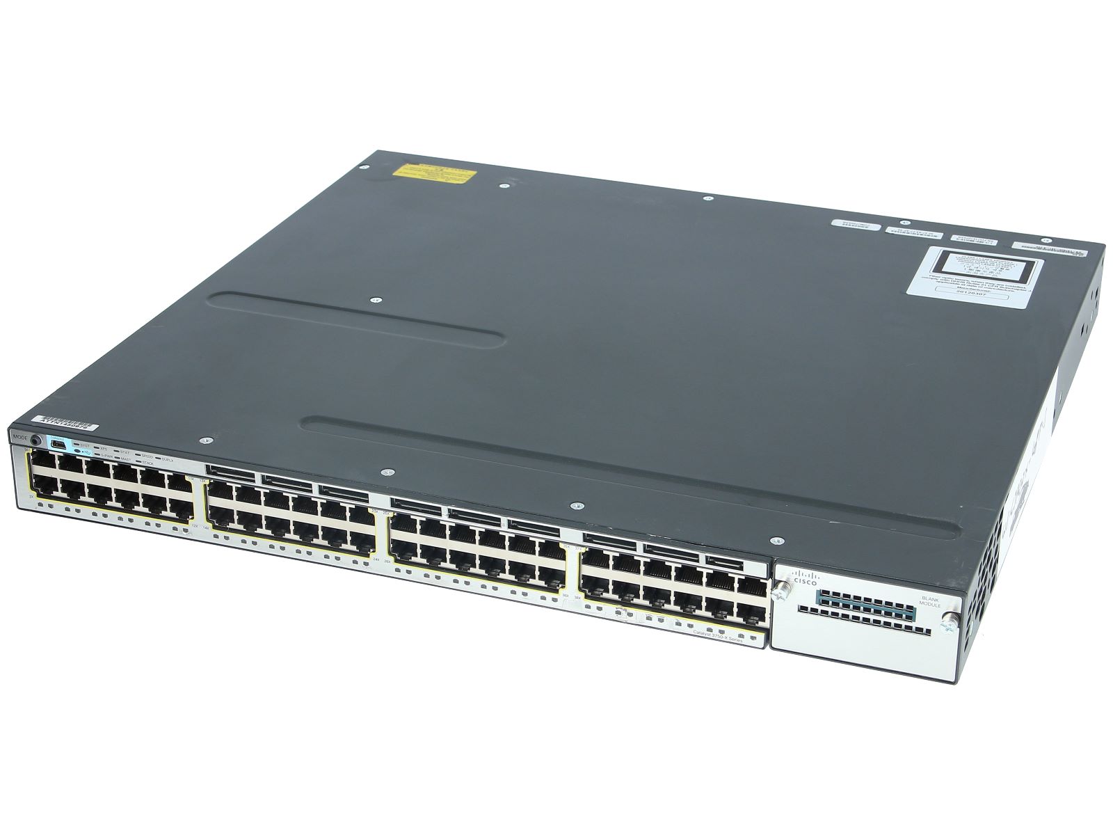 Cisco Catalyst 3750X-48P-S Managed Gigabit PoE+ Switch 48 Ports
