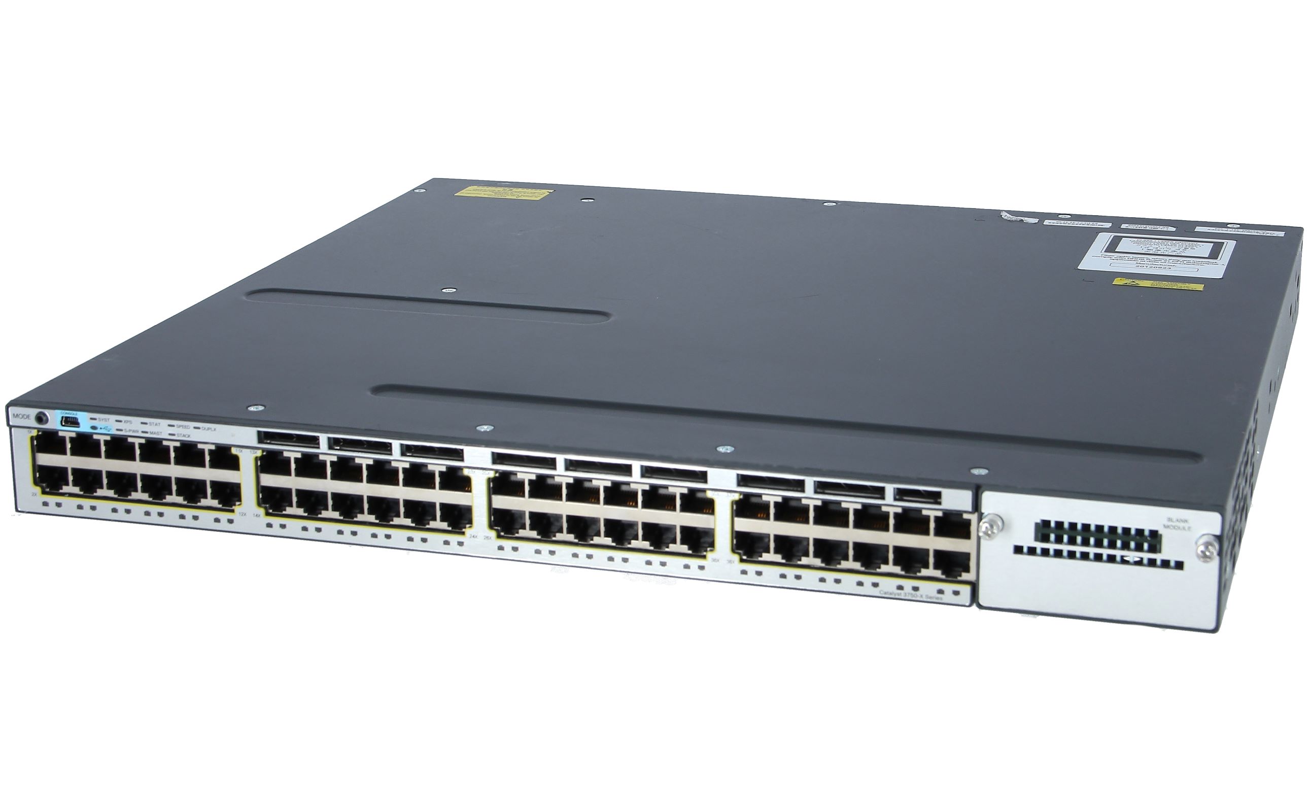 Cisco Catalyst 3750X-48T-L Managed Gigabit Ethernet Switch 48 Ports